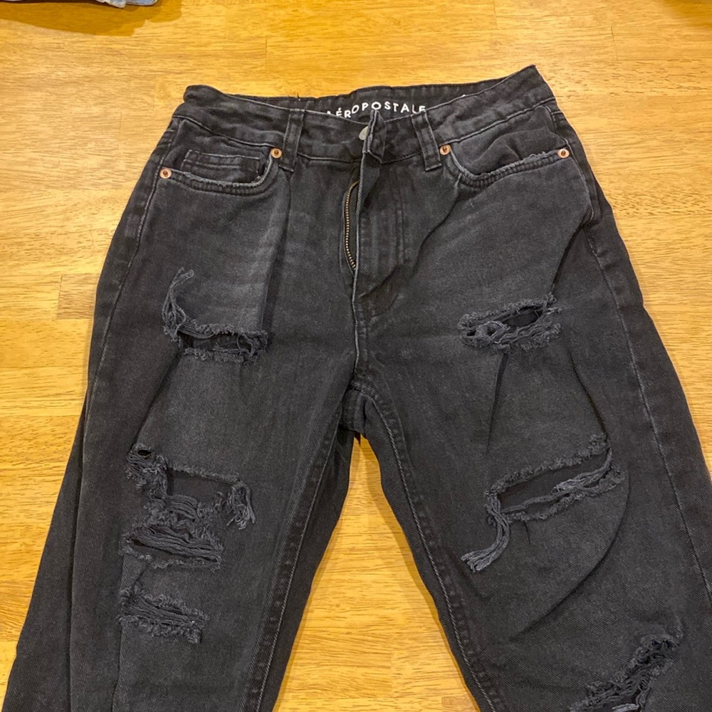 Aeropostale black mom jeans